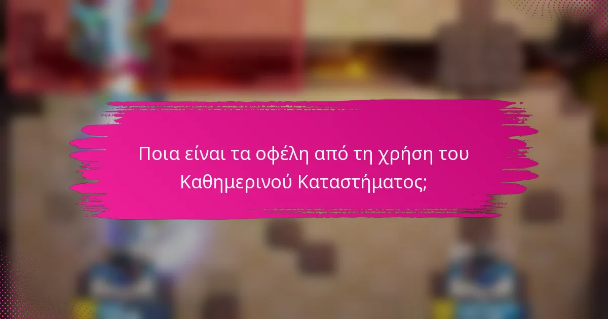 Ποια είναι τα οφέλη από τη χρήση του Καθημερινού Καταστήματος;